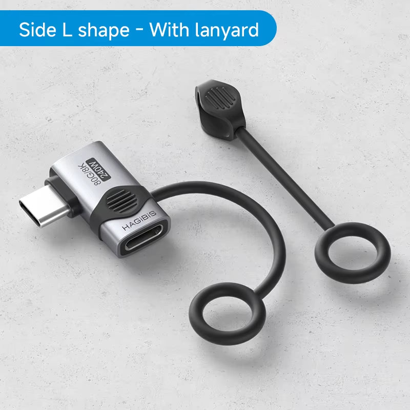 240W USB C to C Adapter 40Gbps 8K 60Hz 90 Degree Converter USB4 Adapter for Thunderbolt 4/3 Macbook Iphone 17 Pro Tablet